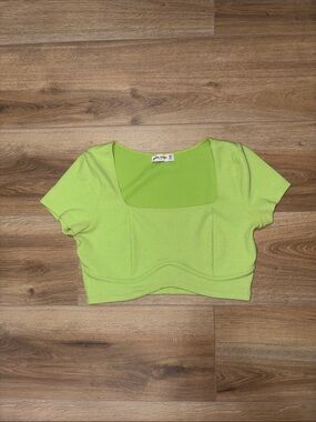 Social Tourist Square-Neck Crop Top